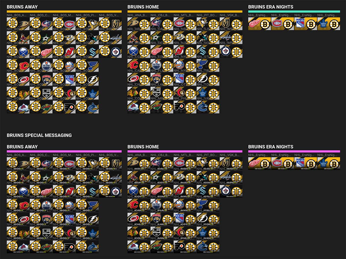 NHL Matchup Graphics Artboard